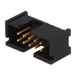 Conector IDC soclu tată 10 pini THT aurit 2,54mm negru | Electronic-mag.ro | Componente Electronice
