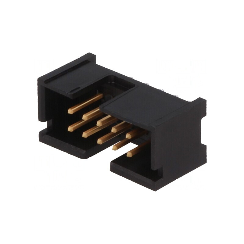 Conector IDC soclu tată 10 pini THT aurit 2,54mm negru | Electronic-mag.ro | Componente Electronice Conector IDC soclu tată 10 pini THT aurit 2,54mm negru | Electronic-mag.ro | Componente Electronice