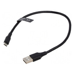 Cablu USB 2.0 A la micro B 0,25m nichelat | Electronic-mag.ro | Componente Electronice