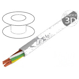 Cablu ELITRONIC® LIYY 6x0,34mm2 neecranat 250V gri | Electronic-mag.ro | Componente Electronice