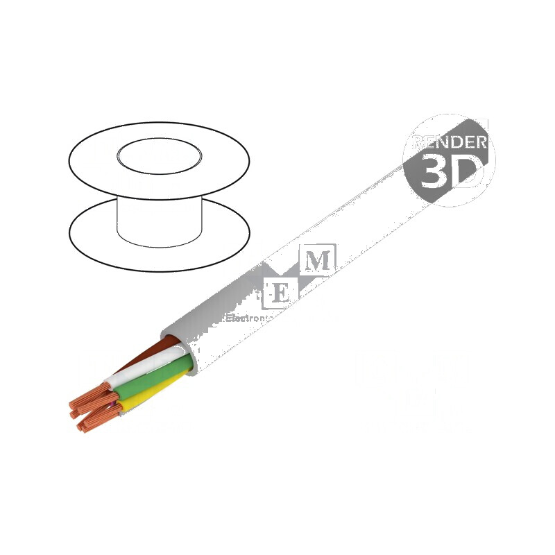 Cablu ELITRONIC® LIYY 6x0,34mm2 neecranat 250V gri | Electronic-mag.ro | Componente Electronice