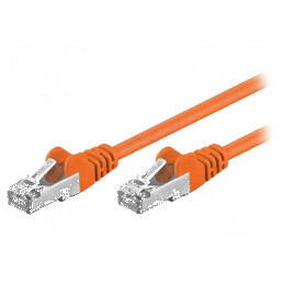 Cablul de rețea F/UTP 5e CCA PVC portocalie 1,5m 26AWG | Electronic-mag.ro | Componente Electronice