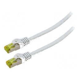 Cablaj Patch Cord S/FTP 6a 0,5m LSZH Gri 27AWG | Electronic-mag.ro | Componente Electronice