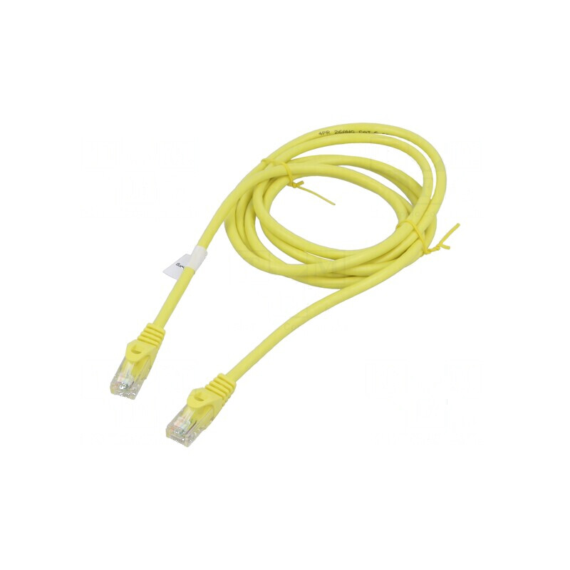 Cablul de rețea U/UTP 6 litat CCA PVC galben 2m 26AWG | Electronic-mag.ro | Componente Electronice
