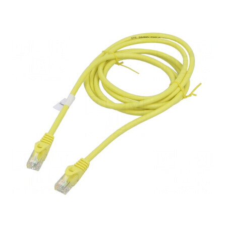 Cablul de rețea U/UTP 6 litat CCA PVC galben 2m 26AWG | Electronic-mag.ro | Componente Electronice