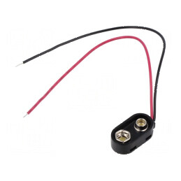 Conector 6F22 cu cablu de 150mm pentru baterii 6LR61 | Electronic-mag.ro | Componente Electronice