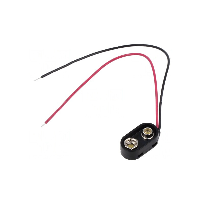 Conector 6F22 cu cablu de 150mm pentru baterii 6LR61 | Electronic-mag.ro | Componente Electronice