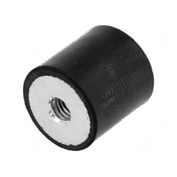 Atenuator de vibraţii M6 20mm din gumă 267N | Electronic-mag.ro | Componente Electronice