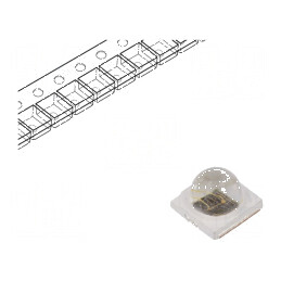 Emiţător IR 3535 840-870nm 830mW 80° 1A transparent pătrată | Electronic-mag.ro | Componente Electronice