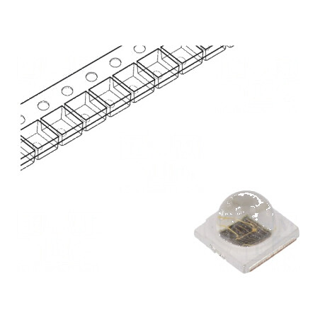 Emiţător IR 3535 840-870nm 830mW 80° 1A transparent pătrată | Electronic-mag.ro | Componente Electronice