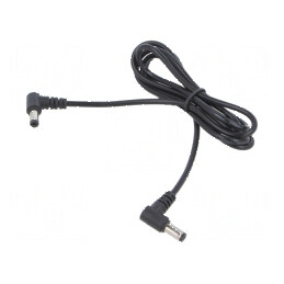 Cablu DC 5,5/2,1 mufe x2 drept negru 1,2m 2x0,5mm² | Electronic-mag.ro | Componente Electronice