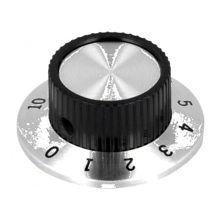 Buton rotativ cu flanșă plastic Ø6,35mm Ø23,8x14,8mm | Electronic-mag.ro | Componente Electronice