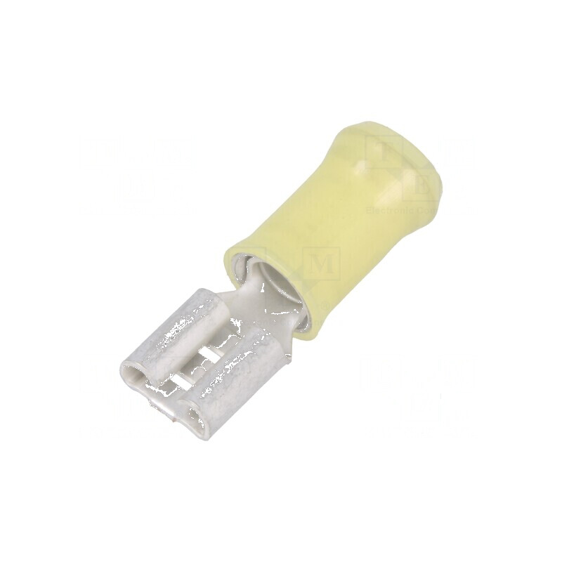 Terminal plat 6,3mm 0,8mm mamă 4÷6mm2 crimpat drept | Electronic-mag.ro | Componente Electronice