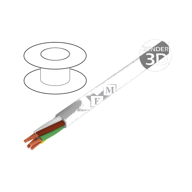 Cablu ELITRONIC LIYY 5x0,34mm² neecranat 250V gri | Electronic-mag.ro | Componente Electronice