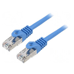 Cabluri de rețea F/UTP 6 litat CCA PVC albastru 1,5m 26AWG | Electronic-mag.ro | Componente Electronice