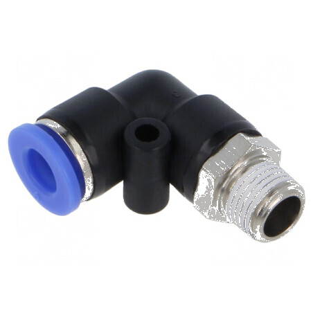 Racord push-in unghi PBT R 1/8 0-60°C 0,95-15bar | Electronic-mag.ro | Componente Electronice