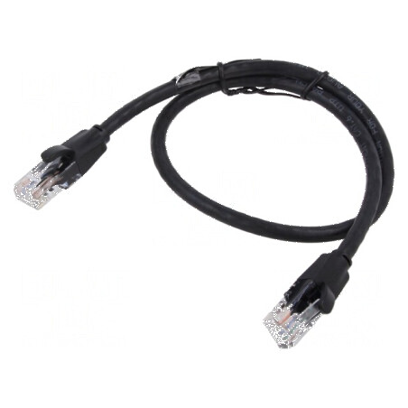 Cablul de rețea U/UTP 6 litat CCA PVC negru 2m 26AWG 5,5mm | Electronic-mag.ro | Componente Electronice