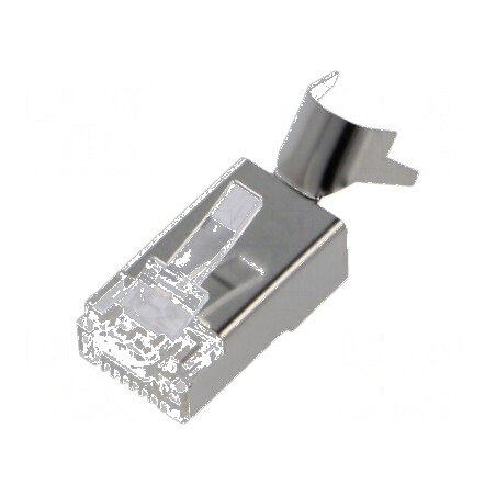 Conector RJ45 Cat 6a ecranat 8p8c cu mufă PIN 8 | Electronic-mag.ro | Componente Electronice