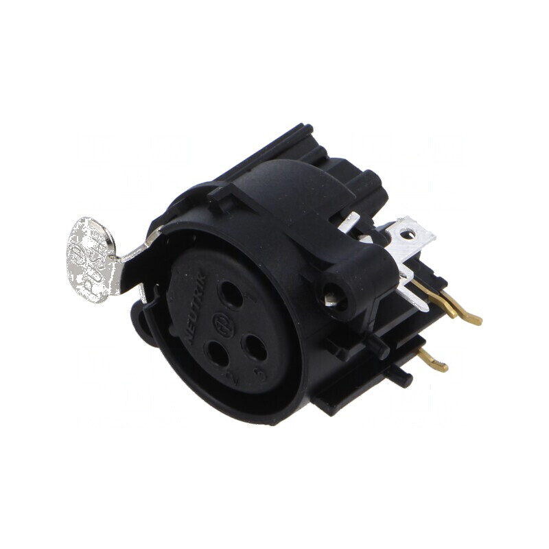Conector XLR soclu mamă PIN 3 unghi 90° cu buton THT 6A | Electronic-mag.ro | Componente Electronice Conector XLR soclu mamă PIN 3 unghi 90° cu buton THT 6A | Electronic-mag.ro | Componente Electronice