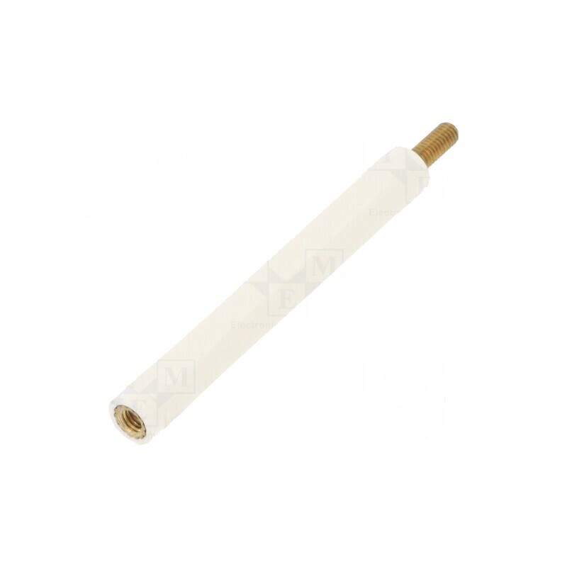 Bucșă izolantă M3 50mm UL94V-2 poliamidă | Electronic-mag.ro | Componente Electronice
