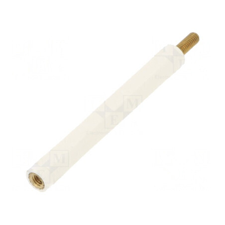 Bucșă izolantă M3 50mm UL94V-2 poliamidă | Electronic-mag.ro | Componente Electronice