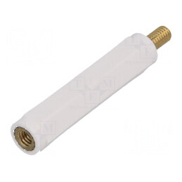 Bucșă izolantă M4 40mm UL94V-2 poliamidă | Electronic-mag.ro | Componente Electronice