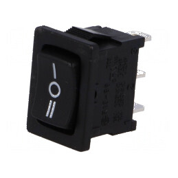 Rocker SP3T 3 ON-OFF-ON 10A/250VAC Negru Fără R13-66-AC | Electronic-mag.ro | Componente Electronice