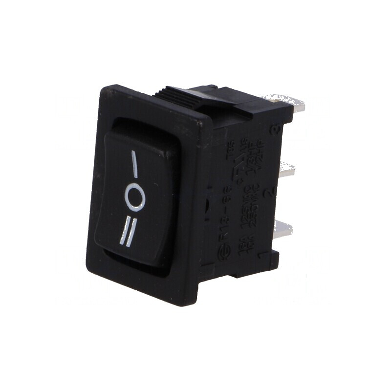 Rocker SP3T 3 ON-OFF-ON 10A/250VAC Negru Fără R13-66-AC | Electronic-mag.ro | Componente Electronice