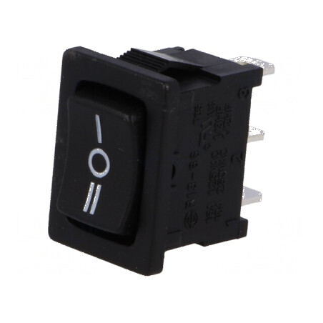 Rocker SP3T 3 ON-OFF-ON 10A/250VAC Negru Fără R13-66-AC | Electronic-mag.ro | Componente Electronice