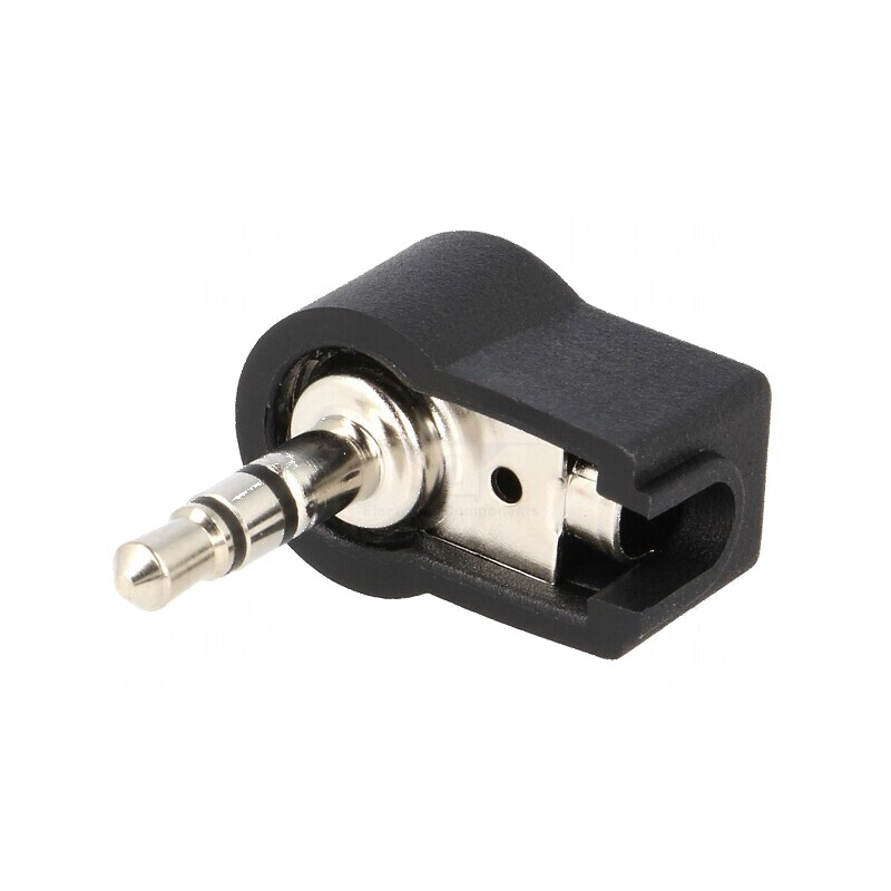 Conector Jack 3,5mm mufă tată stereo unghi 90° | Electronic-mag.ro | Componente Electronice