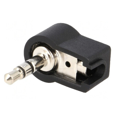 Conector Jack 3,5mm mufă tată stereo unghi 90° | Electronic-mag.ro | Componente Electronice