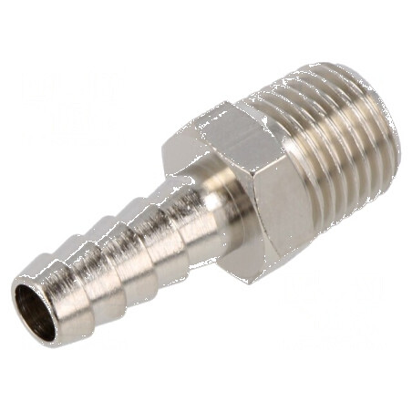 Conector filetat din alamă nichelată pentru țeavă 8mm | Electronic-mag.ro | Componente Electronice