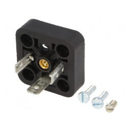 Conector cu valvă soclu A 18mm tată PIN 3 drept 16A | Electronic-mag.ro | Componente Electronice