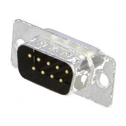 Mufă tată D-Sub 9 PIN pe cablu lipire, placare aurită | Electronic-mag.ro | Componente Electronice