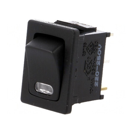 Rocker Switch SPST 2 ON-OFF 10A/250VAC Negru R13-66-AC 250V | Electronic-mag.ro | Componente Electronice