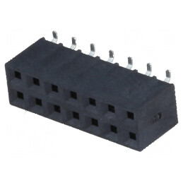 Conector şiruri pini soclu mamă 14 pini 2,54mm SMT vertical | Electronic-mag.ro | Componente Electronice