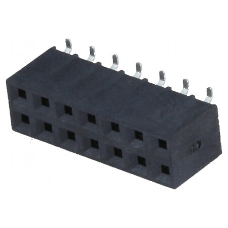 Conector şiruri pini soclu mamă 14 pini 2,54mm SMT vertical | Electronic-mag.ro | Componente Electronice