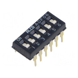 Comutator DIP-SWITCH 6 secțiuni OFF-ON 0,025A 24VDC | Electronic-mag.ro | Componente Electronice
