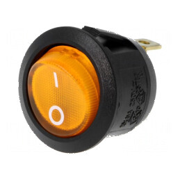 Rocker Switch SPST 2 ON-OFF 10A/250VAC Galben cu Neon | Electronic-mag.ro | Componente Electronice