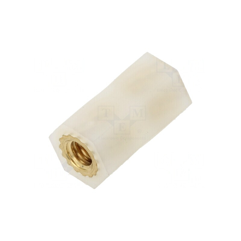 Bucșă izolantă M4 15mm UL94V-2 poliamidă | Electronic-mag.ro | Componente Electronice