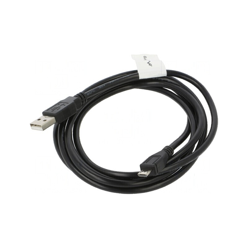 Cablu USB 2.0 A la micro B aurit 1,8m negru | Electronic-mag.ro | Componente Electronice Cablu USB 2.0 A la micro B aurit 1,8m negru | Electronic-mag.ro | Componente Electronice