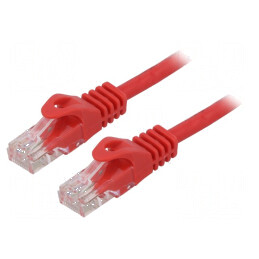 Patch cord U/UTP 6 litat CCA PVC roșu 1,5m 26AWG | Electronic-mag.ro | Componente Electronice