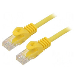 Cabluri patch U/UTP 6 litat CCA PVC galben 1,5m 26AWG | Electronic-mag.ro | Componente Electronice