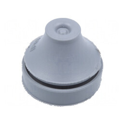 Manșon EPDM gri cu cap adâncit, Øorif. montaj 17mm, Øcabluri 5-7mm | Electronic-mag.ro | Componente Electronice