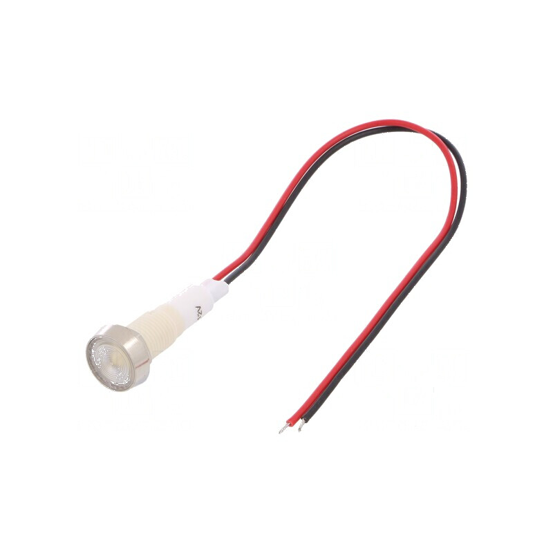 Lampă LED plată albă 12VDC 12VAC Ø10mm | Electronic-mag.ro | Componente Electronice