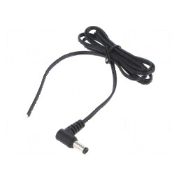 Cablu DC 2x0,5mm2 5,5/2,1 mufă unghi negru gri | Electronic-mag.ro | Componente Electronice