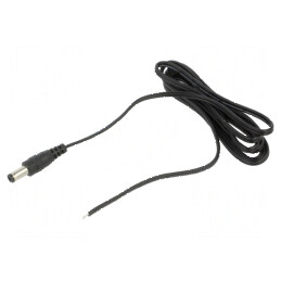 Cablu DC 5,5/2,1 mm 2x0,5mm2, 1,5m, negru și gri | Electronic-mag.ro | Componente Electronice