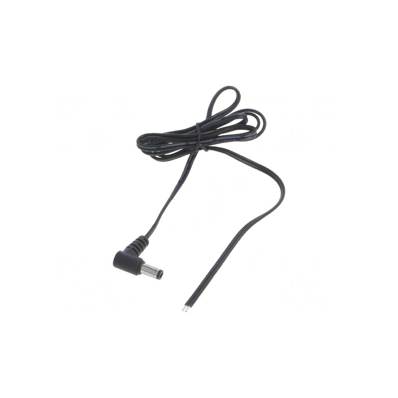 Cablu DC 2x0,5mm2 5,5/2,5 Mufă Unghi Negru și Gri | Electronic-mag.ro | Componente Electronice