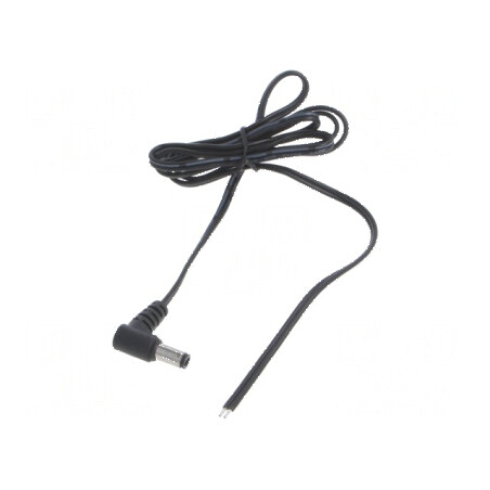Cablu DC 2x0,5mm2 5,5/2,5 Mufă Unghi Negru și Gri | Electronic-mag.ro | Componente Electronice