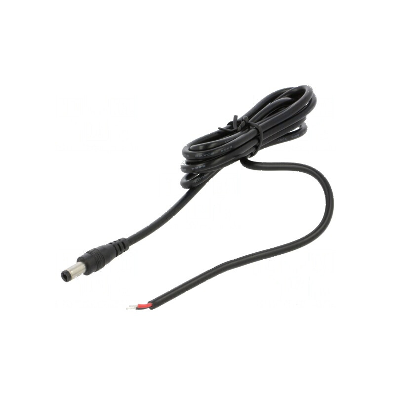 Cablu DC 5,5/2,5 mufe drept negru 1,5m 2x0,5mm2 20÷80°C | Electronic-mag.ro | Componente Electronice Cablu DC 5,5/2,5 mufe drept negru 1,5m 2x0,5mm2 20÷80°C | Electronic-mag.ro | Componente Electronice
